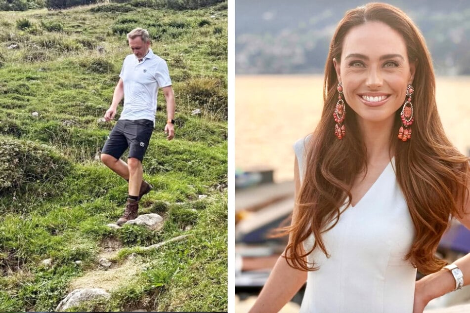 Ex-Finanzminister Christian Lindner (46) in Shorts, eine strahlende Franca Lehfeldt (35): In den sozialen Medien postete das Promi-Paar Bilder aus dem Familienurlaub.