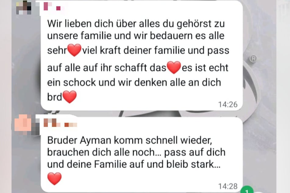 Auch von Aymans Mitspielern gibt es Solidaritätsbekundungen.