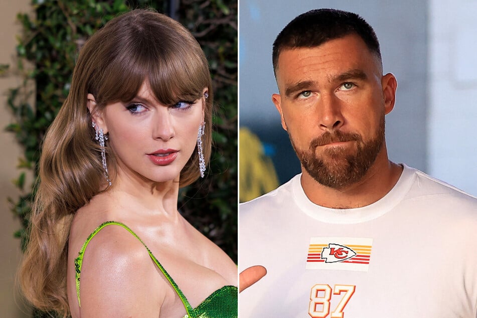 Taylor Swift (r.) revealed she's ready to turn her attention to wedding planning with Travis Kelce now that her press tour for The Life of a Showgirl is wrapping up.