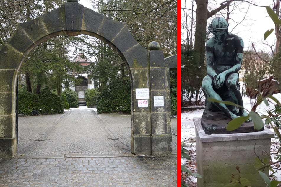 Fährtenhund im Einsatz! Diebe klauen 50.000-Euro-Statue von Friedhof
