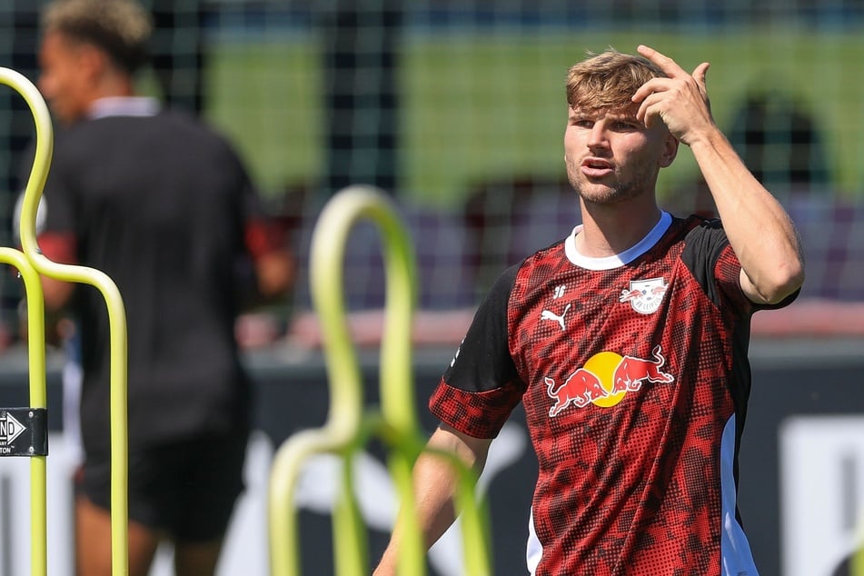 Natürlich hält sich Timo Werner (29) in allen Trainings von RB Leipzig fit. Auf einen Pflichtspieleinsatz darf er trotzdem nicht hoffen.