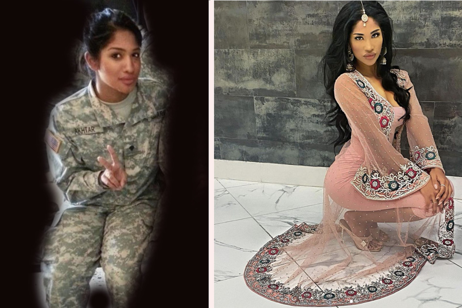Now a nurse, children's author, and actor, US Army veteran Hinna Akhtar proves that pageant queens can be anything they want to be (collage).