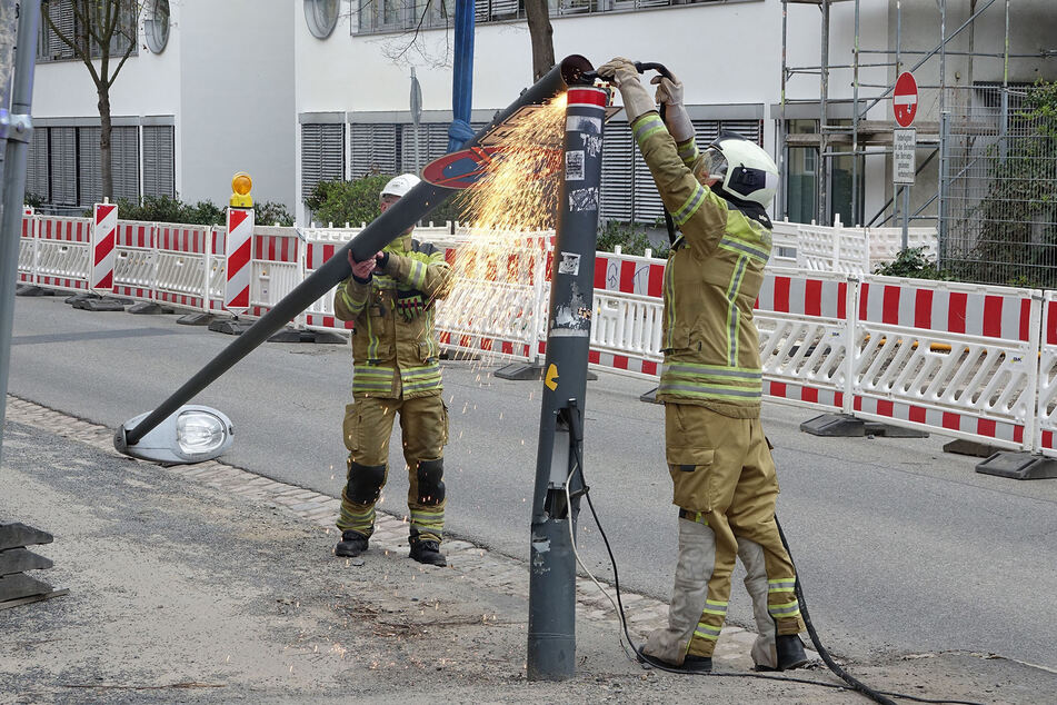 Schweißen war nötig, um den Lichtmaß zu zerlegen und abzutransportieren.