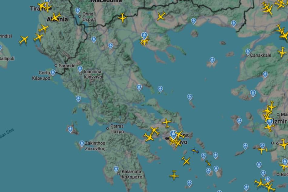 Der Luftraum über dem beliebten Urlaubsreiseziel war fast leer.