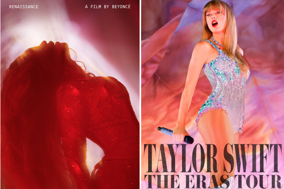 AMC Theatres is facing the wrath of the BeyHive after revealing that they leaked news of Beyoncé's (l.) Renaissance film but kept Taylor Swift's a secret.
