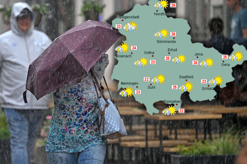 Ungemütliches Wetter in Thüringen: Neue Woche startet mit Regen und Gewittern
