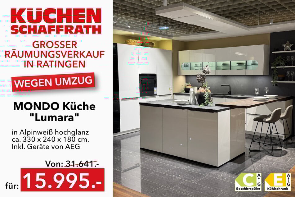 Backofen HB234A0B0, EEK* A, Kochfeld EH64KBFB5E, Kühlschrank KI41RVFE0, EEK* E,
Geschirrspüler SN63H804BE,
EEK* D, Edelstahl-Spüle