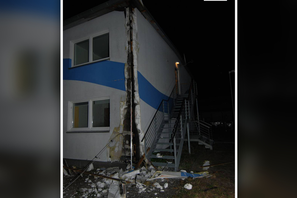 An der Fassade einer Flüchtlingsunterkunft in Salzwedel war in der Nacht ein Brand entstanden.