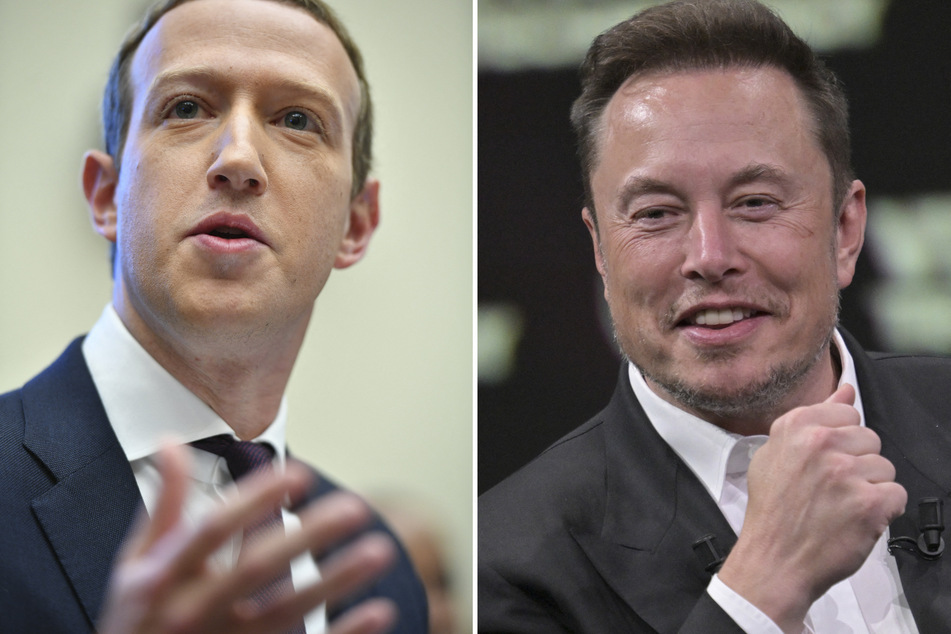 Ex-Twitter-CEO Elon Musk (52, r.) sagt Mark Zuckerbergs (39) neuer App Threads den Kampf an - wegen geklauter Inhalte will er Meta verklagen.