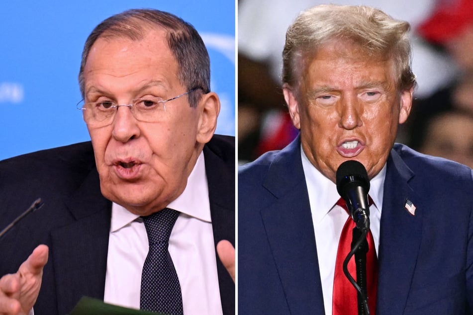 Russian Foreign Minister Sergei Lavrov (l.) said Donald Trump's tone on Russia's war with Ukraine "deserves being welcomed."