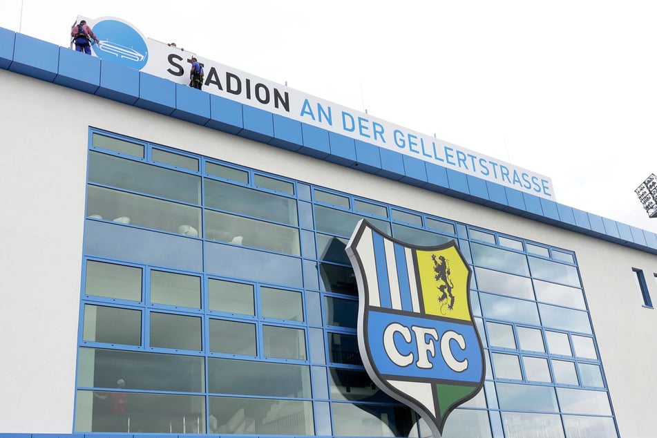 Das Stadion an der Gellertstraße ist seit 2016 das "Wohnzimmer" für die CFC-Fußballer.