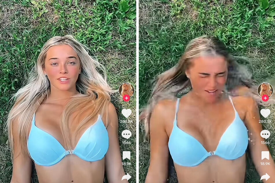 Olivia Dunne gets wet and wild in "thirsty" TikTok reboot