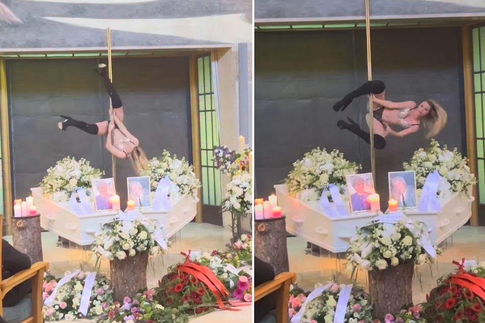 In Amsterdam sorgte diese Pole-Dance-Einlage bei einer Beerdigung für Aufsehen.