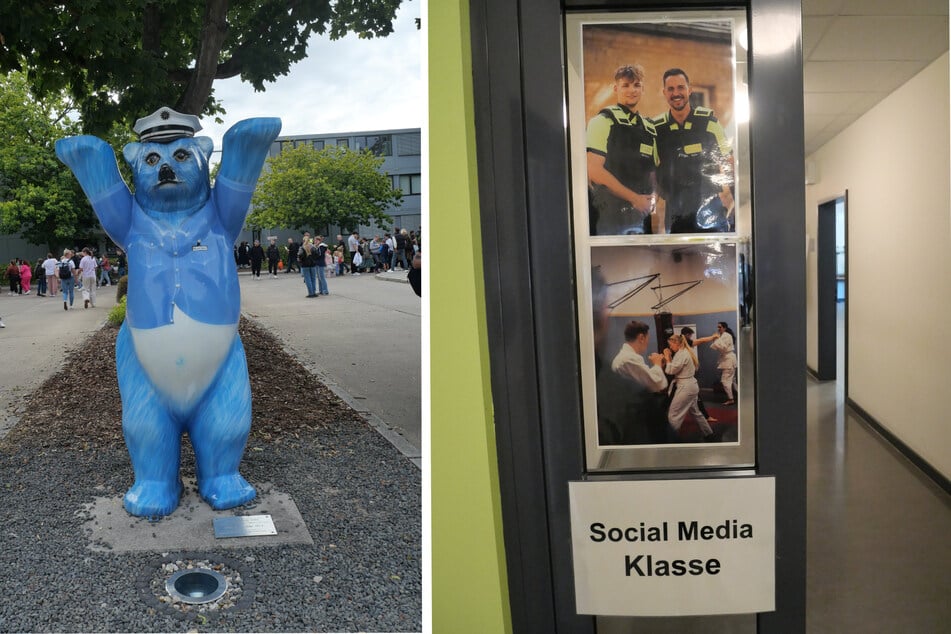 Neben dem Berliner Polizeibär war auch "Socialmedia in der Ausbildung" vertreten.