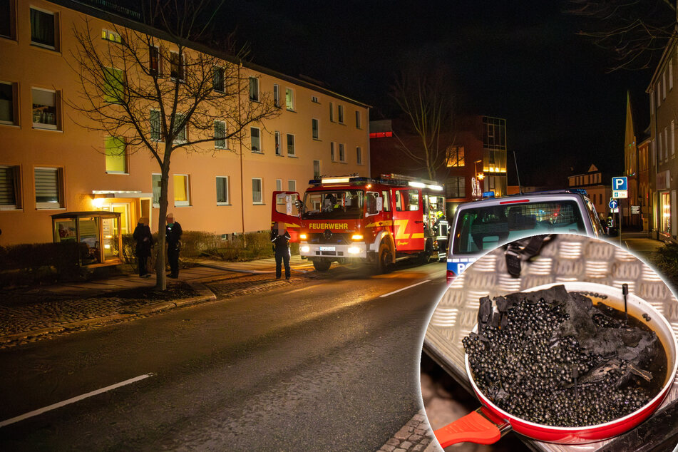 Feuerwehreinsatz im Erzgebirge: Kirschkernkissen fackelt in Mikrowelle ab