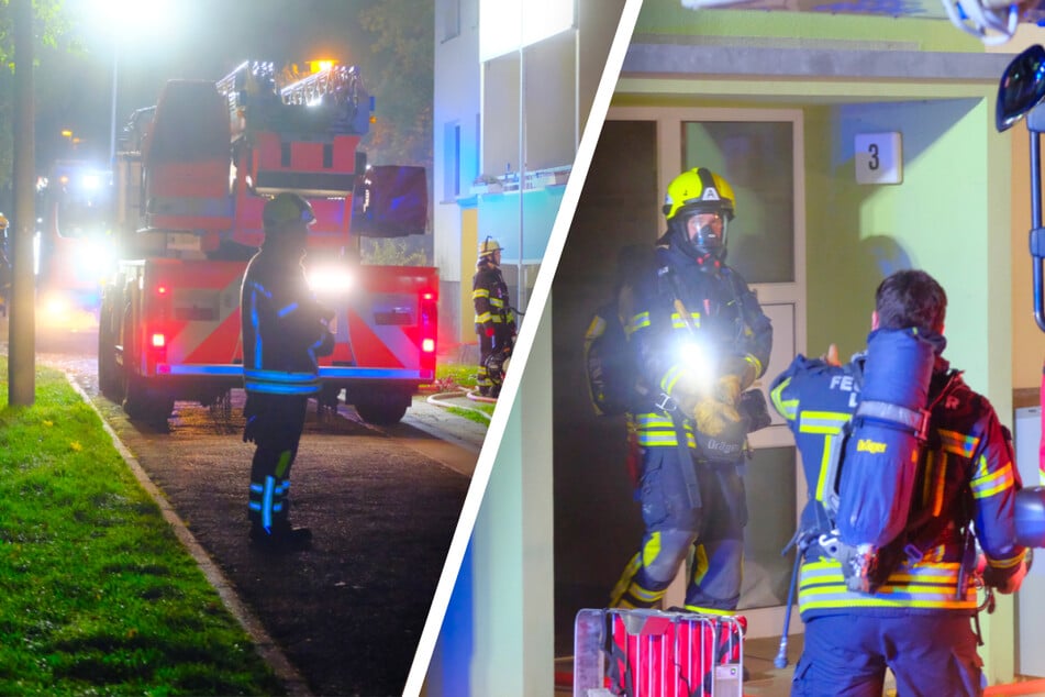 Leipzig: Feuerwehreinsatz in Leipziger Platte: Dutzende Bewohner evakuiert