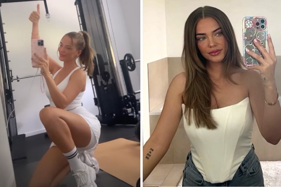 Laura Maria Rypa (27) nutzt die Schlafphasen des kleinen Leano (6 Monate) unter anderem für ein ausgiebiges Cardio Workout.