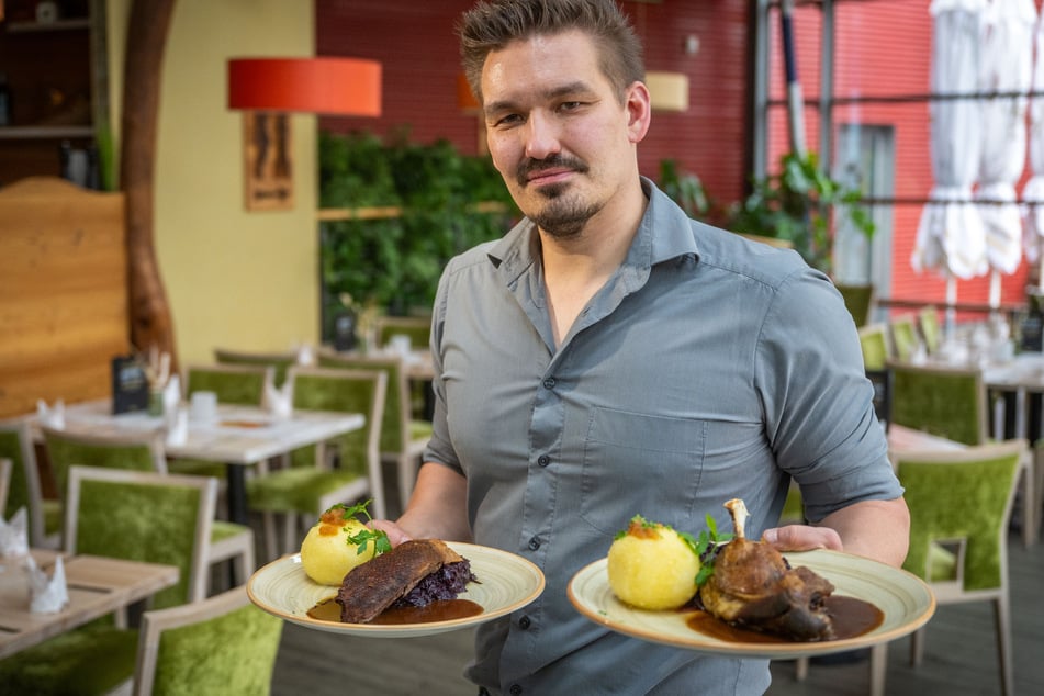 Robert Köhler (36), Betriebsleiter in der Rabensteiner "Pelzmühle", bietet am 11. und 12. November ein Martinsgans-Büfett an.