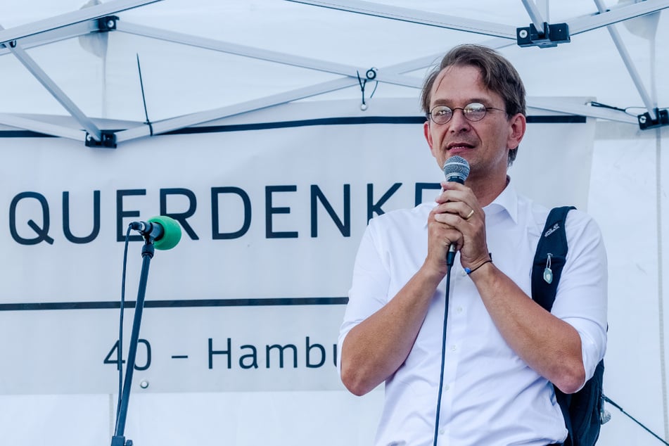 Bodo Schiffmann im August bei einer "Querdenken"-Veranstaltung in Hamburg.