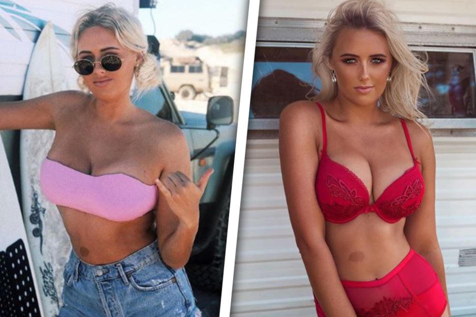 Ellie-Jean Coffey (25) shows her well-trained body not just on Instagram (collage).