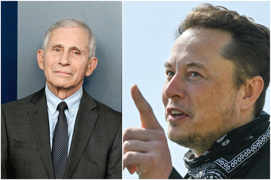 Twitter CEO Elon Musk attacked Dr. Anthony Fauci (l.) repeatedly on Twitter over the weekend regarding his response to the Covid-19 pandemic.