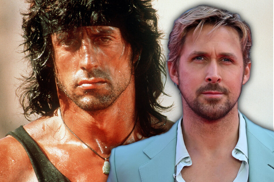 Neuer Rambo: Wird Ryan Gosling (43, r.) Nachfolger von Sylvester Stallone (77, Archivbild)?