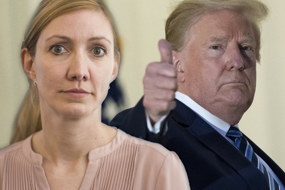Die Fotomontage zeigt die Frankfurter Virologin Sandra Ciesek (42) und US-Präsident Donald Trump (74).