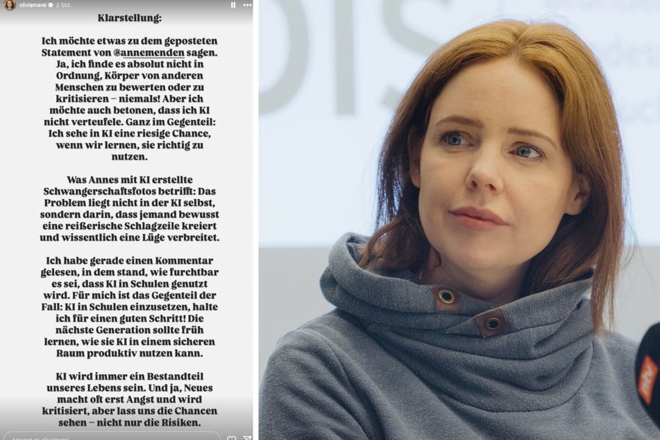 Annes Freundin Olivia Marei (35) sehe das Problem nicht in der KI selbst.