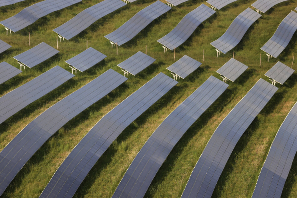 Solarzellen des Solarparks Moos bei Geroldshausen. Solche Module sind bei Dieben gerade äußerst beliebt.