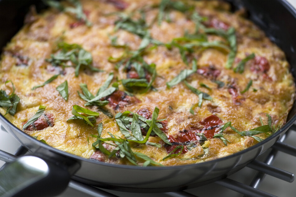 There are many different kinds of frittata, but they're all made the same way.