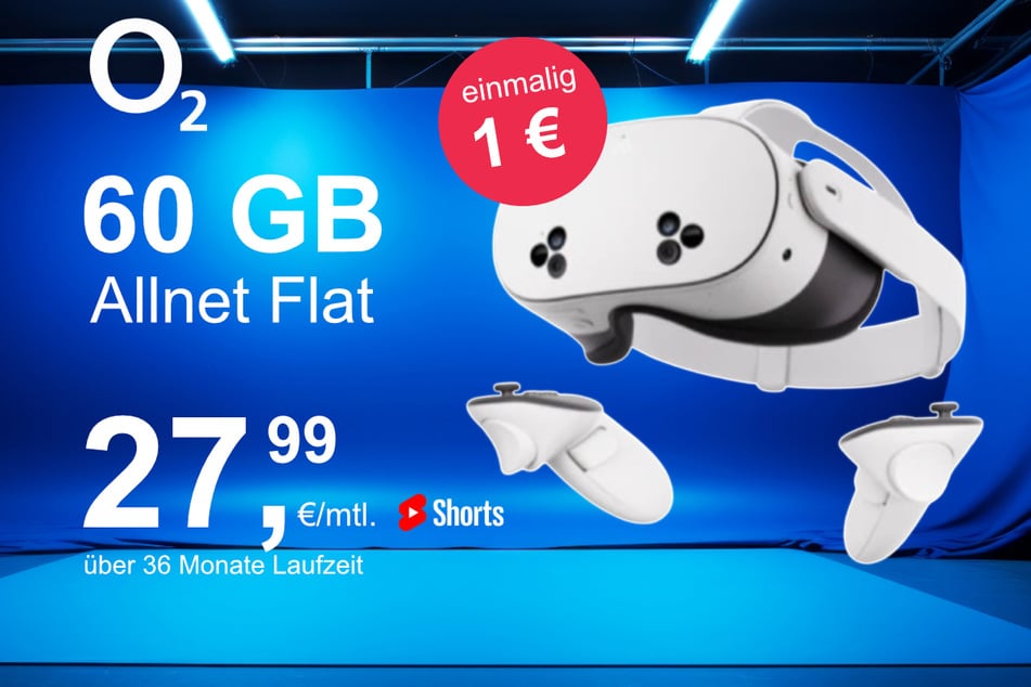 Die Meta Quest 3s im o2 Mobile M inkl. 60 GB+ für einmalig nur 1 Euro.