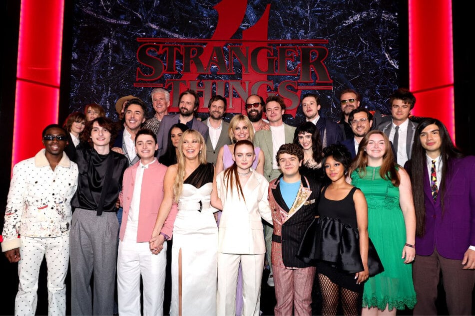 The cast of Netflix's Stranger Things at the show's New York premier earlier this month.