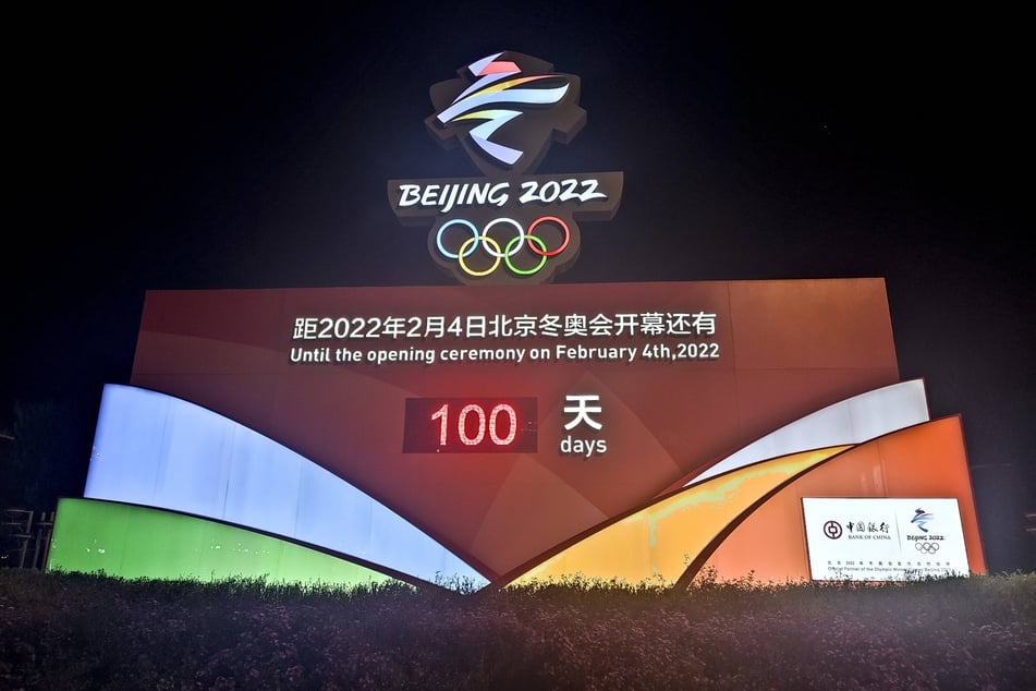 A countdown clock shows 100-day countdown to Beijing 2022 Winter Olympics.