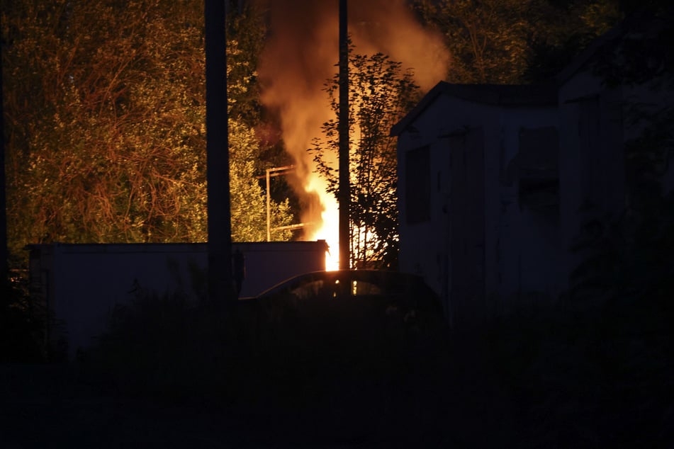 In der Reinhardtstraße kam es zum Brand eines Containers.