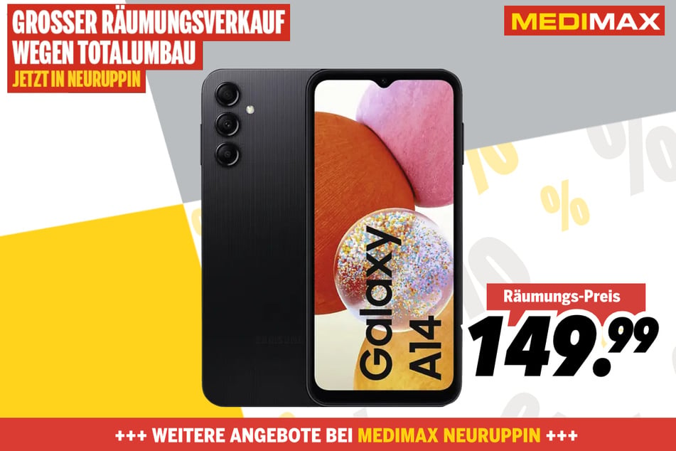 Samsung Galaxy A14 5G für 149,99 Euro.