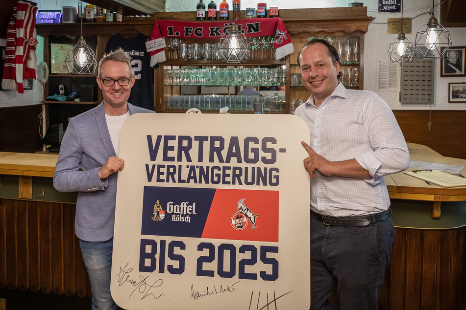 Das Bier ist beim 1. FC Köln schonmal vertraglich gesichert: Gaffel schenkt weiter aus.