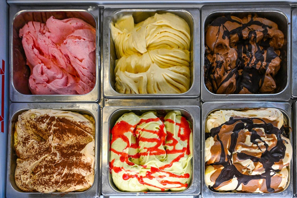 Das Sortiment wechselt regelmäßig zwischen etwa 87 Sorten. Auch saisonale Sorten wie "Quitten-Eis" sind dabei.