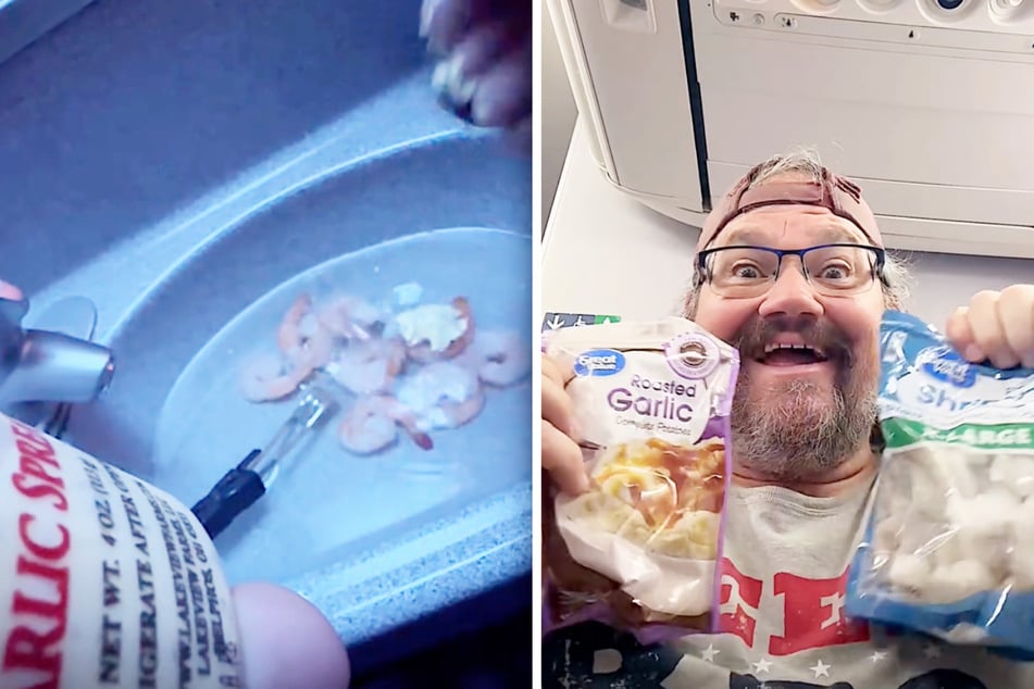 Gourmet-Mahlzeit aus der Bordtoilette: TikToker kocht im Flugzeug!