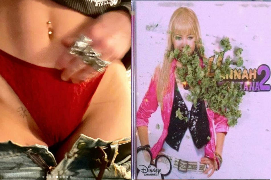 "Hannah Marijuana": Miley Cyrus posts a photo of her Disney doppelganger with drugs