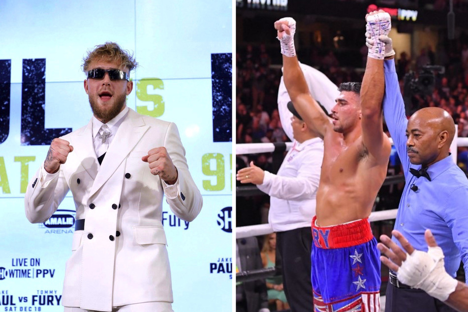 TikTok Star Jake Paul (l) will take on professional Boxer Tommy Fury on August 6.