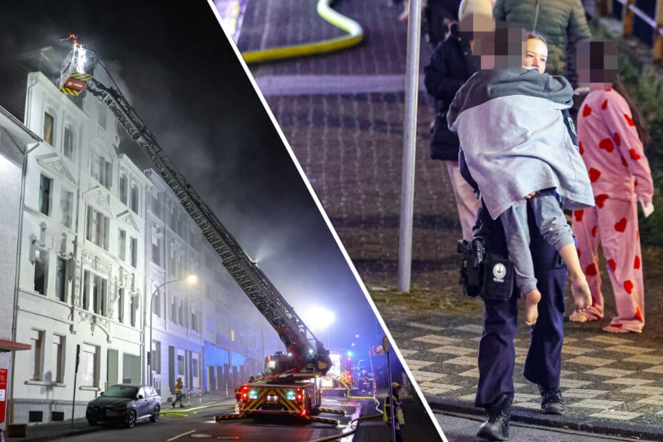 Feuer bricht mitten in der Nacht aus: Mehrere Verletzte, darunter auch Kinder