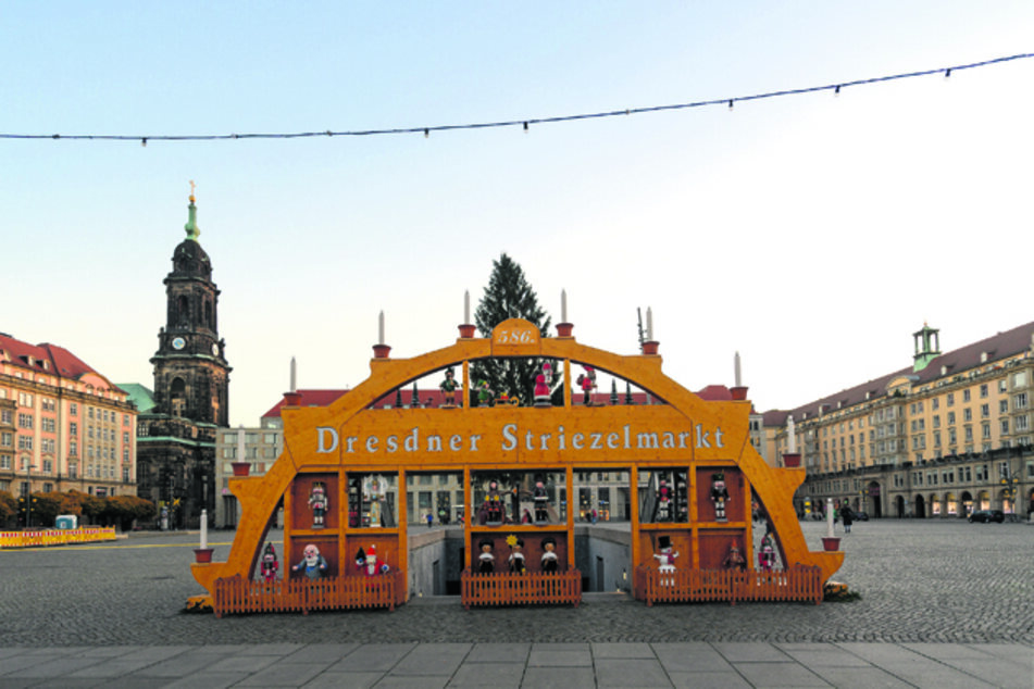 Der Dresdner Striezelmarkt fällt aufgrund der Corona-Pandemie in diesem Jahr aus.