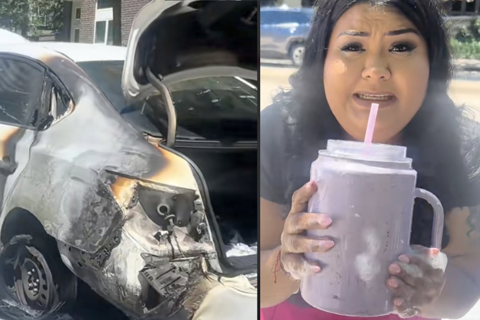 Bibiana Gonzalez (24) verlor Anfang Mai ihr Auto bei einem fatalen Brand. Auch alles, was sich im Fahrzeug befand, fiel den Flammen zum Opfer- bis auf einen Paris-Hilton-Thermobecher.