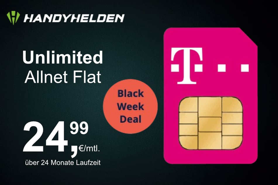 Die Telekom Unlimited Allnet Flat für 24,99 statt 49,95 Euro pro Monat.