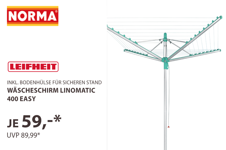 Leifheit Wäscheschirm Linomatic 400 Easy