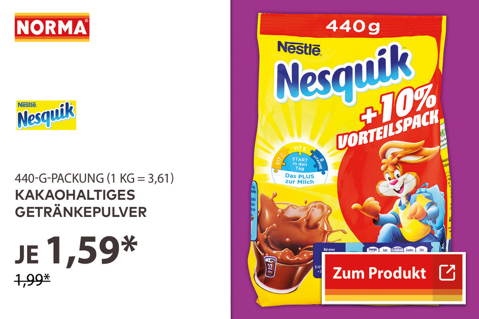 Kakaohaltiges Getränkepulver für 1,59 Euro