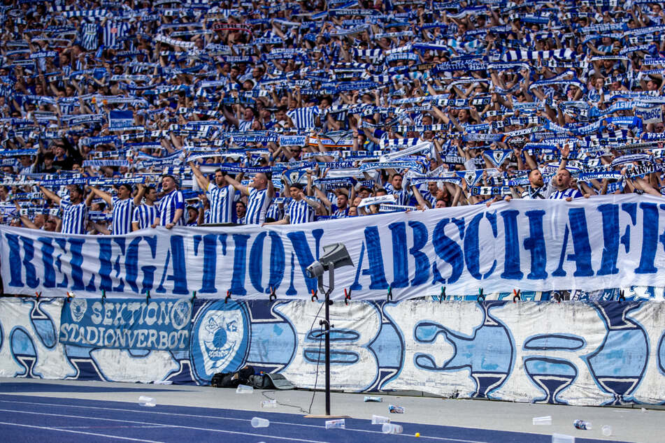 Ein Hertha-Fan ist nach dem Spiel schwer verletzt worden.