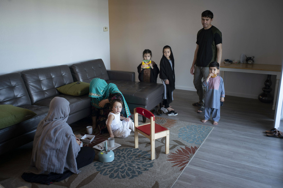 An Afghan refugee family resettled in Austin, Texas.