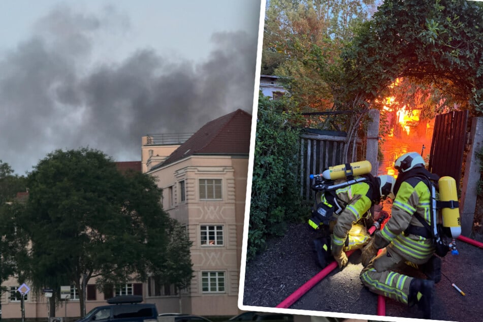 Eine Rauchwolke war während des Brandes zu sehen.