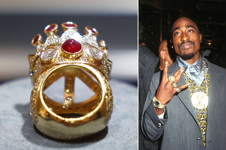 Sotheby's in New York auctioned off a gold, ruby, and diamond crowned ring on Tuesday which belonged to rapper Tupac Shakur, and sold for a record amount.